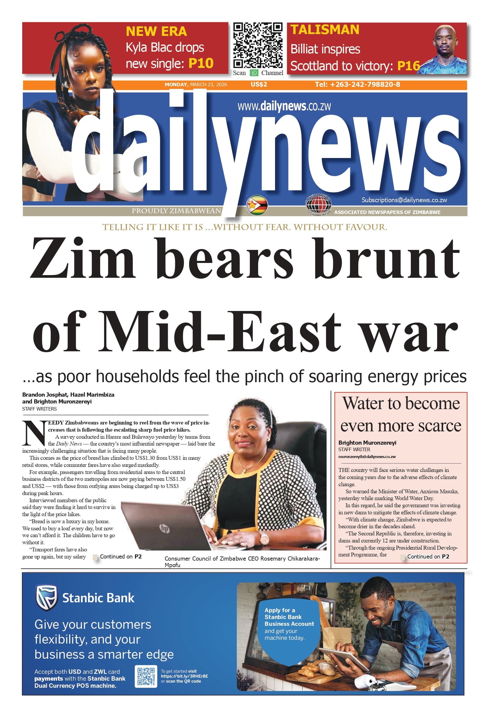 Monday 23 March 2026